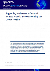 Поддержка бизнеса в условиях финансовых потрясений во избежание банкротства во время кризиса COVID-19